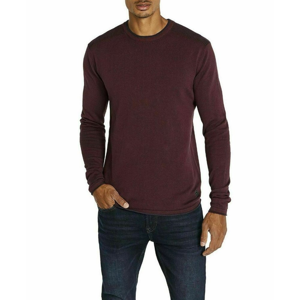 Buffalo David Bitton Mens Sweater Red Size XL Crew Neck Pullover $69